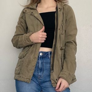 H&M Divided Long Sleeve Army Green Jacket w/ pockets